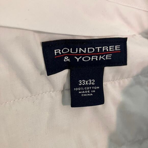 Roundtree & York Tan Cream Boxy Straight Leg Dress Pants Trousers - Picture 4 of 4